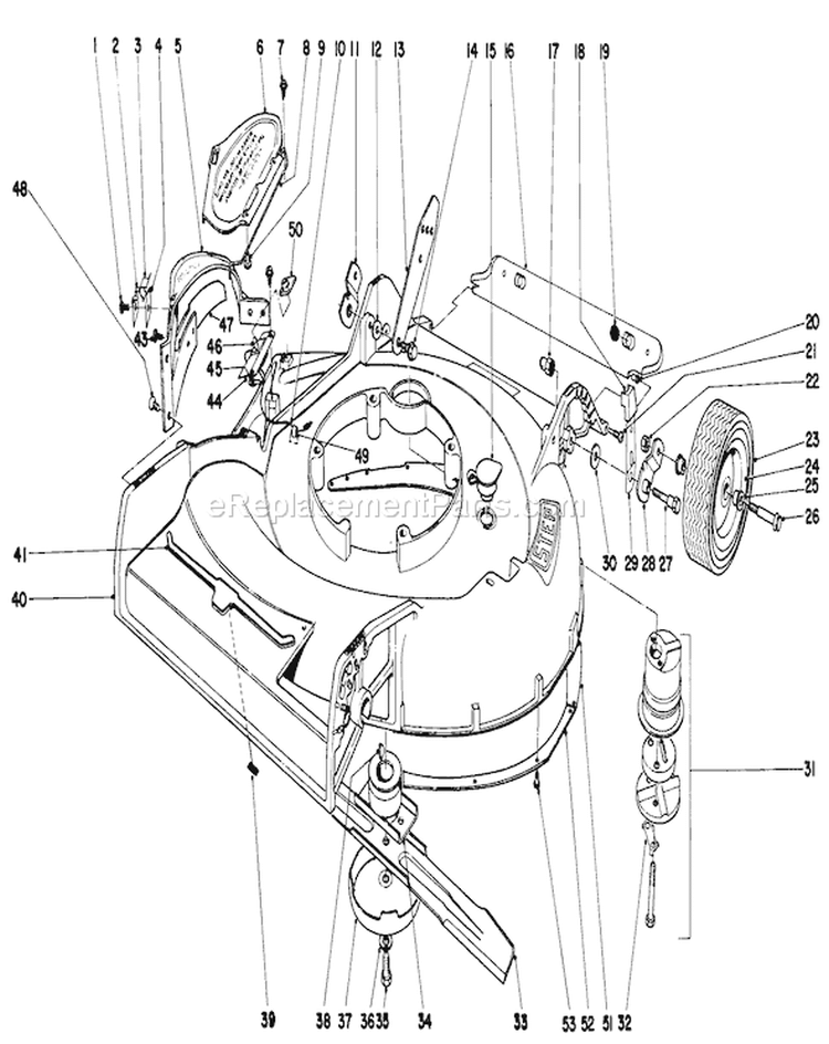 Page I Diagram and Parts List for 19472 1000001-1999999 - 1971 Toro Lawn Mower
