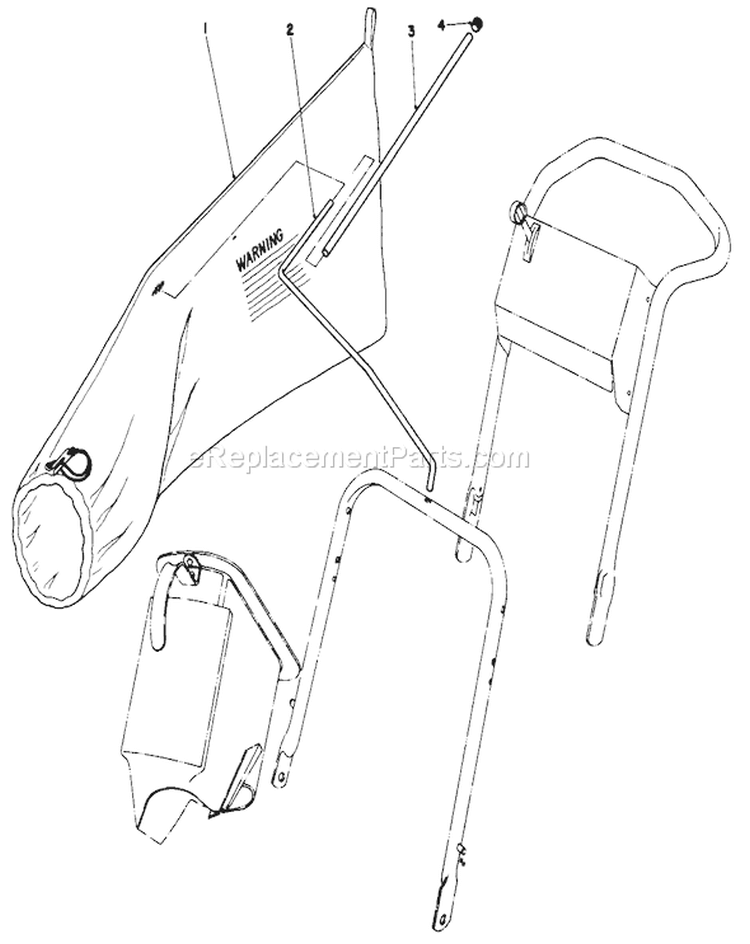 Giant Bag Kit No. 22-4810 Diagram and Parts List for 19477 7000001-7999999 - 1977 Toro Lawn Mower