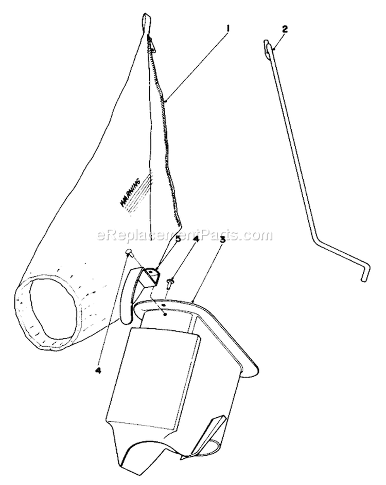 Grass Bag Kit No. 27-7820 Diagram and Parts List for 19477 7000001-7999999 - 1977 Toro Lawn Mower