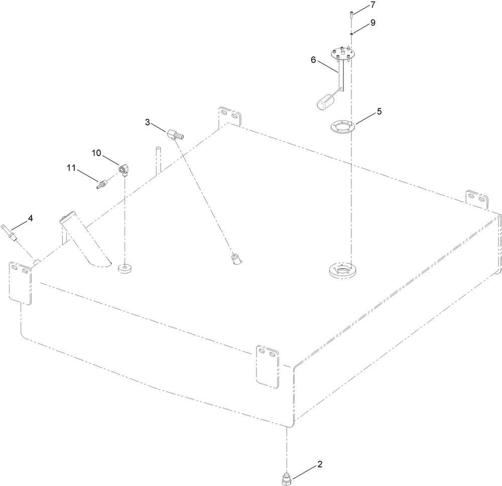 Fuel Tank Assembly No. 121-7535 Diagram and Parts List for 23898 400000000 - 999999999 Toro Lawn Tractor Accessories