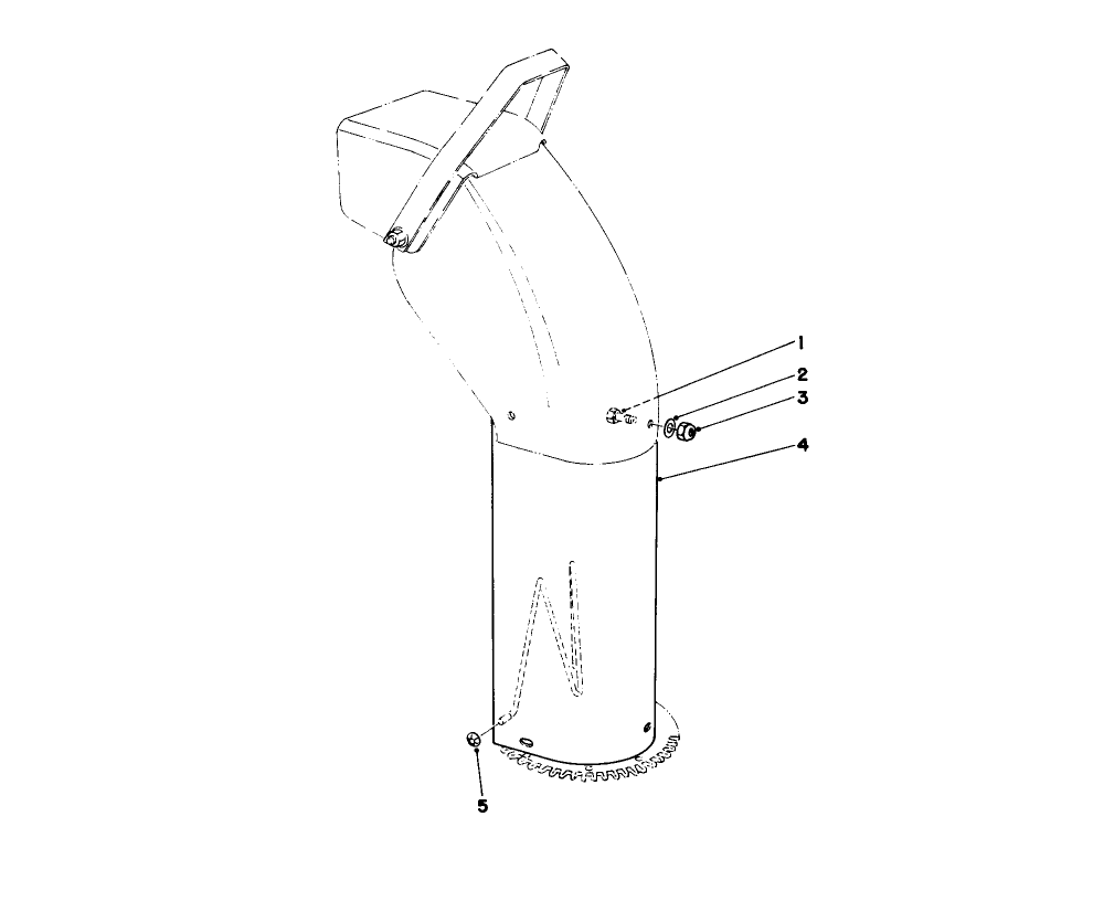 Chute Extension Kit 26-1100 (Optional) Diagram and Parts List for 38150 6000001 - 6999999 Toro Snow Blower