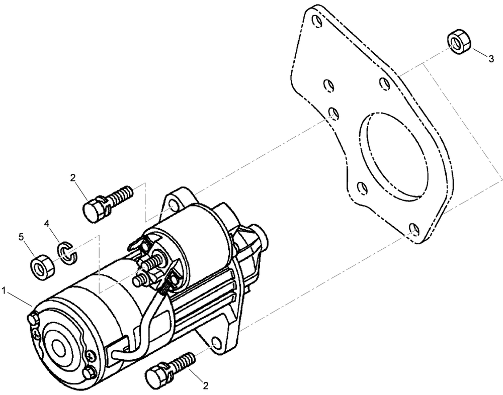 Starter Assembly Diagram and Parts List for 74264TE (310000001-310999999)(2010) Toro Lawn Mower