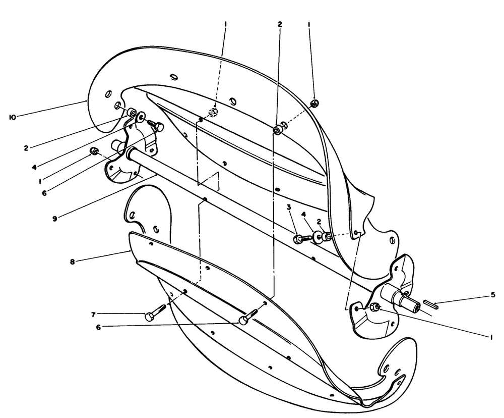 Rotor Assembly Diagram and Parts List for 38115C 7000001 - 7999999 Toro Snow Blower