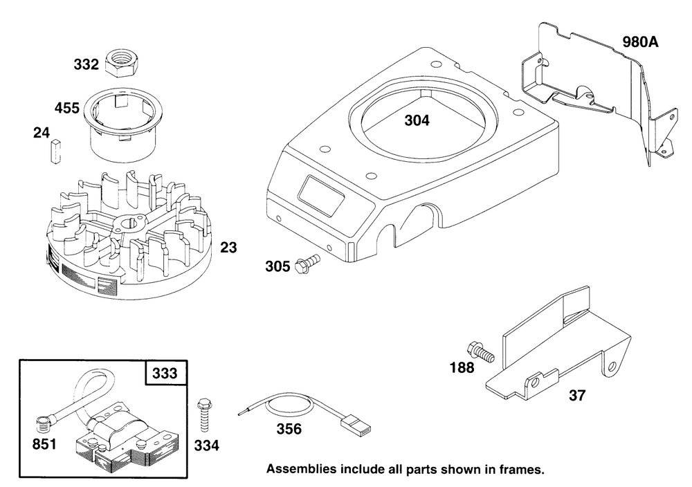 Engine Gts 150 Diagram and Parts List for 22151 5900001 - 5999999 Toro Lawn Mower