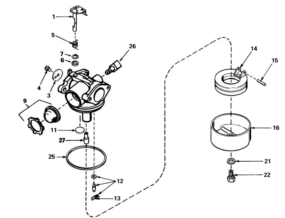 Carburetor No. 632050a Diagram and Parts List for 16297 3000001 - 3999999 Toro Lawn Mower