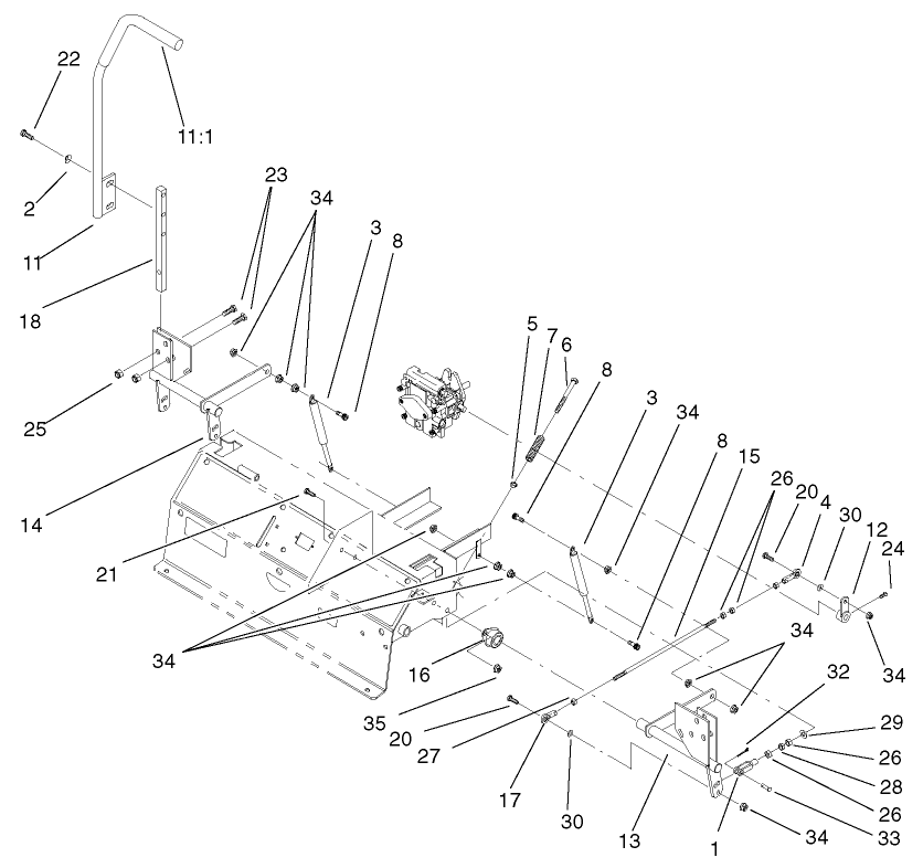 Control Panel Assembly Diagram and Parts List for 74213 (210000001-210999999)(2001) Toro Lawn Mower