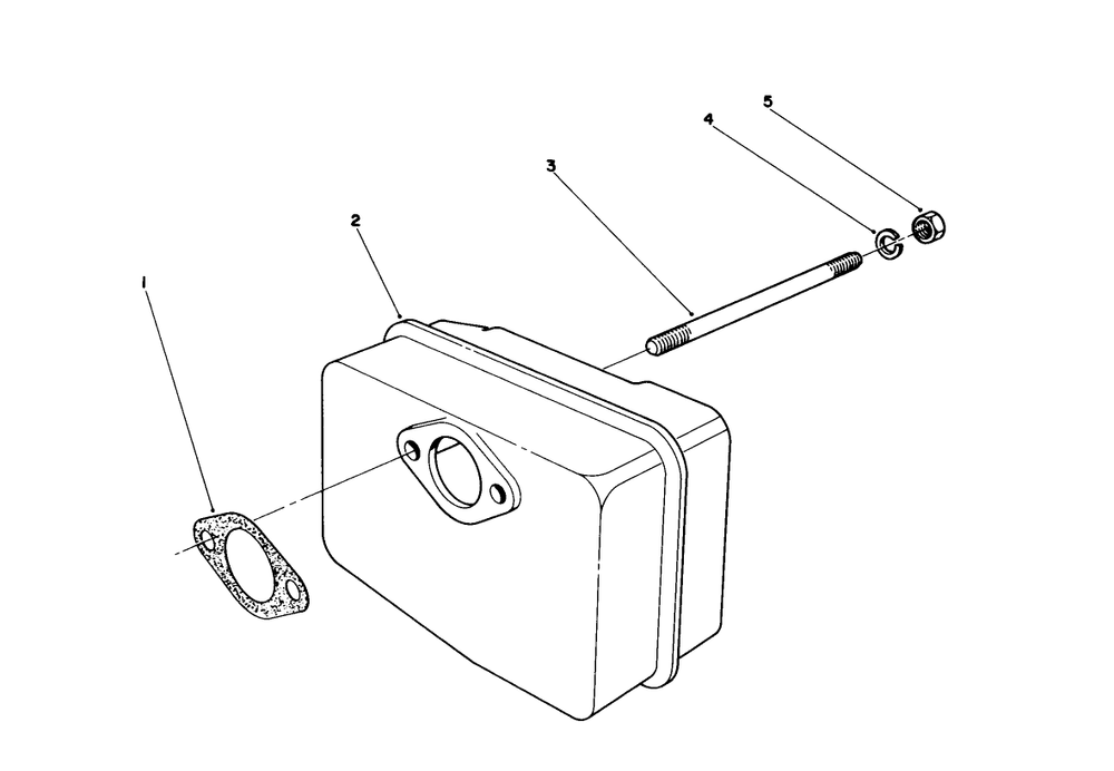 Muffler Assembly (Engine Model No. 47pm1-4) Diagram and Parts List for 38181 3900001 - 3999999 Toro Snow Blower