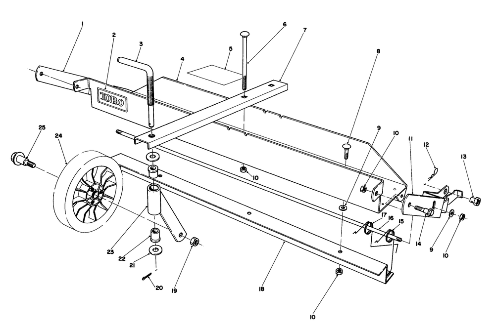 Dethatcher Kit Model No. 57126 (Optional) Diagram and Parts List for 20705 3000001 - 3999999 Toro Lawn Mower