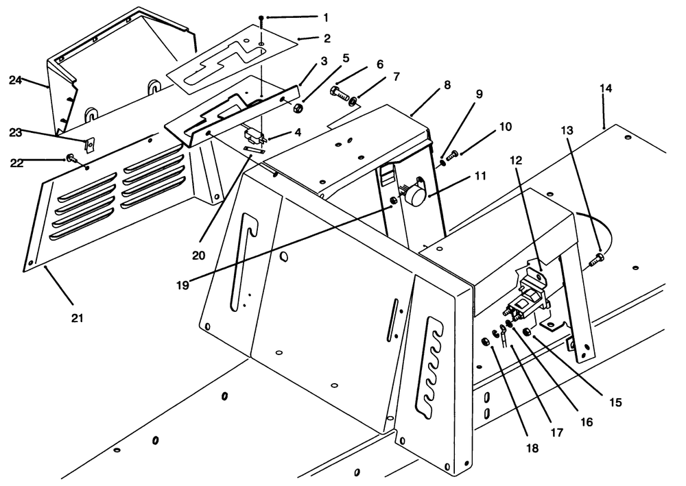 Seat Body & Side Panel Assembly Diagram and Parts List for 70141 59000001 - 59999999 Toro Lawn Tractor