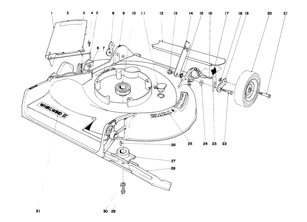 Housing Assembly Model 16287 Diagram and Parts List for 16155 9000001 - 9999999 Toro Lawn Mower