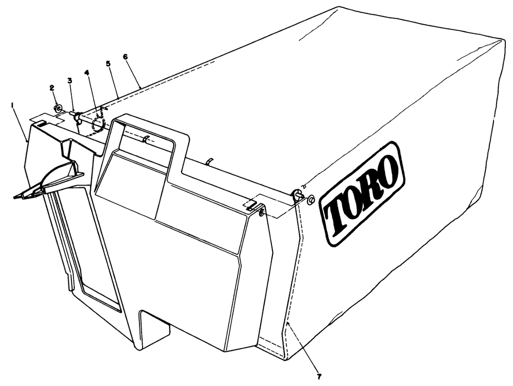 Grass Bag Assembly No. 11-5609 Diagram and Parts List for 22030 9000001 - 9999999 Toro Lawn Mower