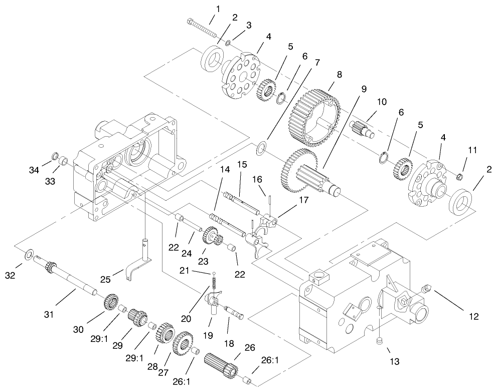 Transmission 8-Speed 8 Pinion (Cont.)(Model 73449 Only) Diagram and Parts List for 73449 9900001 - 9999999 Toro Lawn Tractor