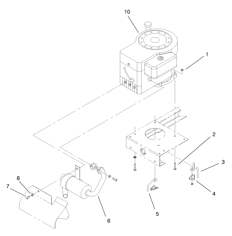 Engine Assembly Diagram and Parts List for 71189 8900001 - 8999999 Toro Lawn Tractor