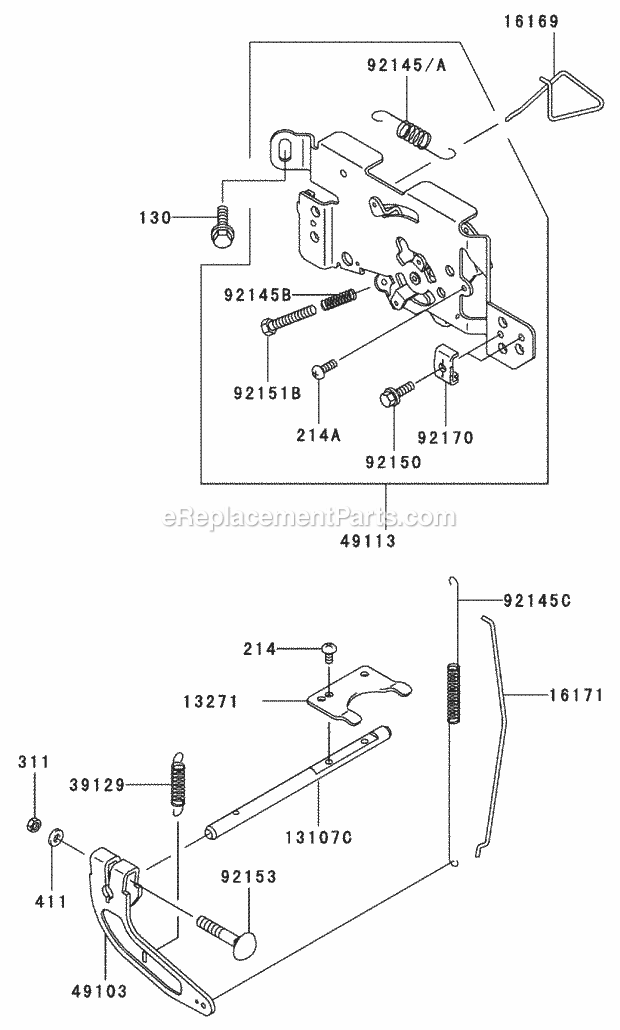 Control Equipment Assembly Kawasaki Fh601v-Ds Diagram and Parts List for 74179 230007001-230999999 Toro Lawn Mower