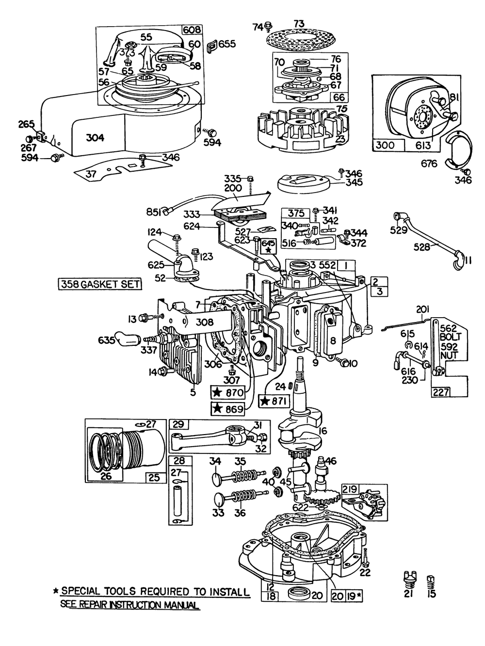 Engine Briggs & Stratton Model 130902-0647-01 (Continued) Diagram and Parts List for 56006 0000001 - 0999999 Toro Lawn Tractor