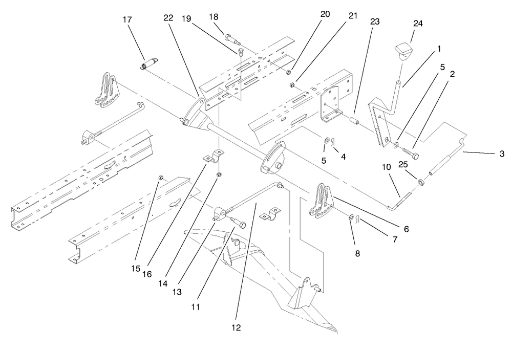 Heigth Of Cut Assembly Diagram and Parts List for 71196 8900001 - 8999999 Toro Lawn Tractor
