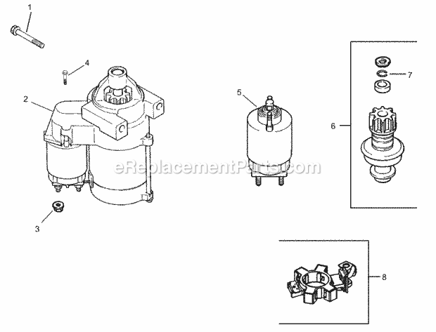 Starter Assembly Kohler Cv20s Pro-65593 Diagram and Parts List for 74164 240000001-240999999 Toro Lawn Mower