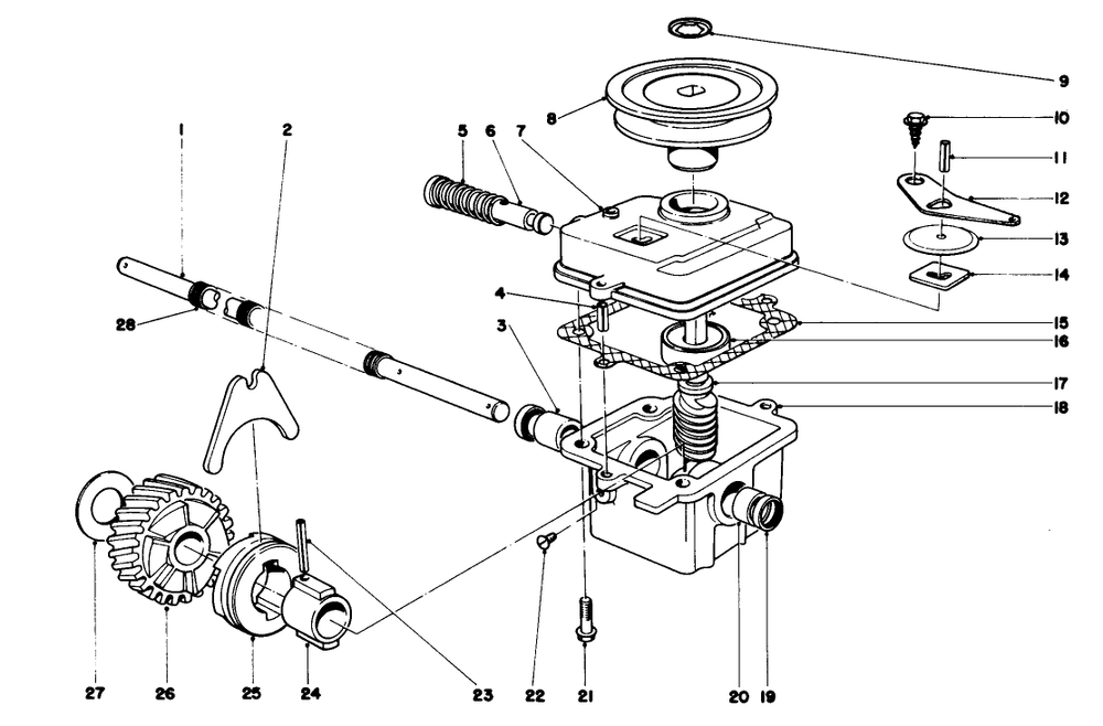Gear Case Assembly Diagram and Parts List for 20562 7000001 - 7999999 Toro Lawn Mower