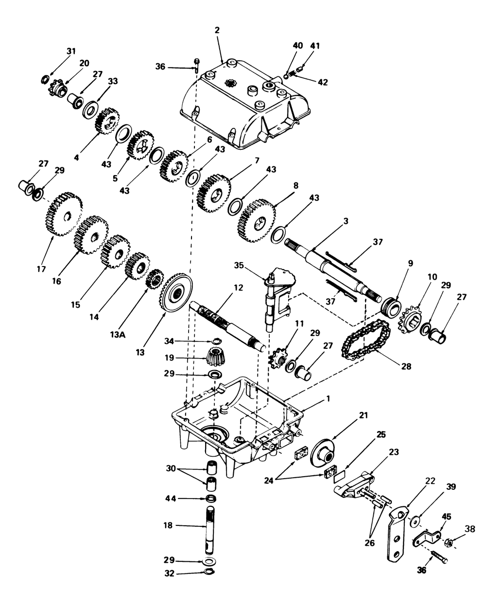 Transmission Model 770a Diagram and Parts List for 56145 7000001 - 7999999 Toro Lawn Tractor