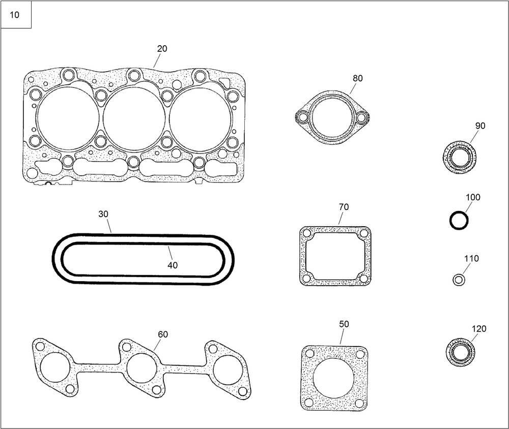 Upper Gasket Kit Diagram and Parts List for 22328 408963400 - 409588175 Toro Lawn Tractor Accessories