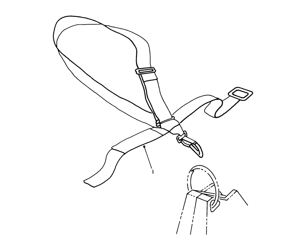 Deluxe Shoulder Belt Harness (Optional) Diagram and Parts List for 51665 0000001 - 0999999 Toro Trimmer