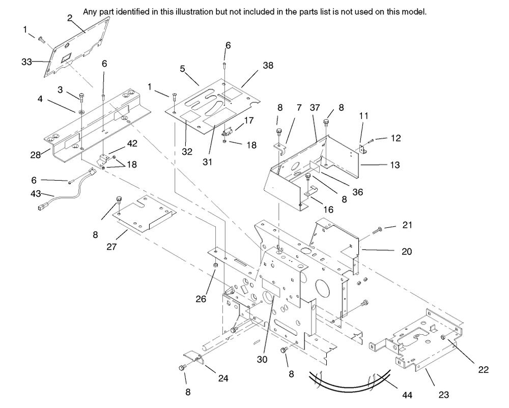 Hoodstand, Console Diagram and Parts List for 73428 8900001 - 8900499 Toro Lawn Tractor