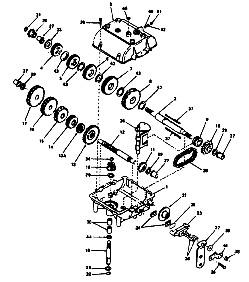 Transmission Model 770a Diagram and Parts List for 56185 2000001 - 2999999 Toro Lawn Tractor