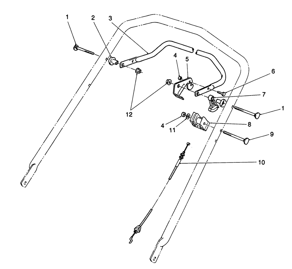 Traction Control Assembly Diagram and Parts List for 26625CG 9000001 - 9999999 Toro Lawn Mower