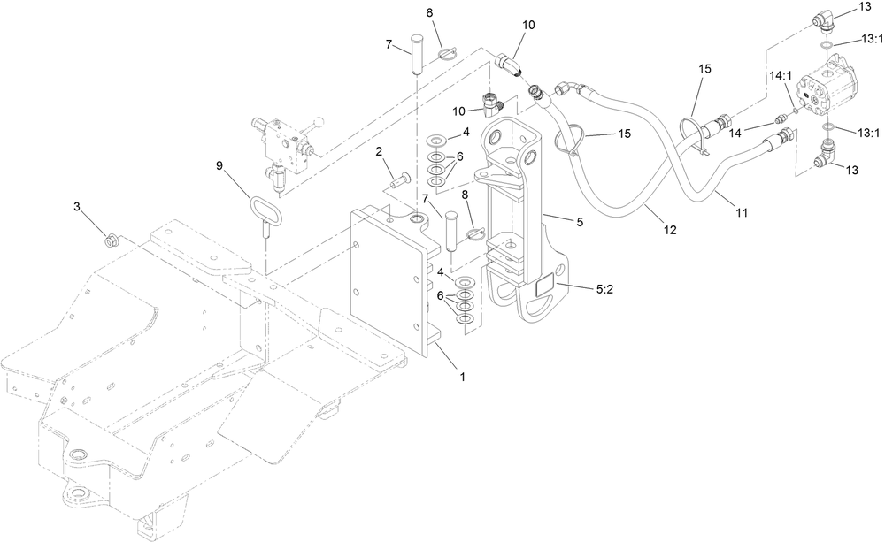 Plow Pivot And Quick Attach Slide Assembly Diagram and Parts List for 25403 400000000 - 401399999 Toro Lawn Tractor Accessories