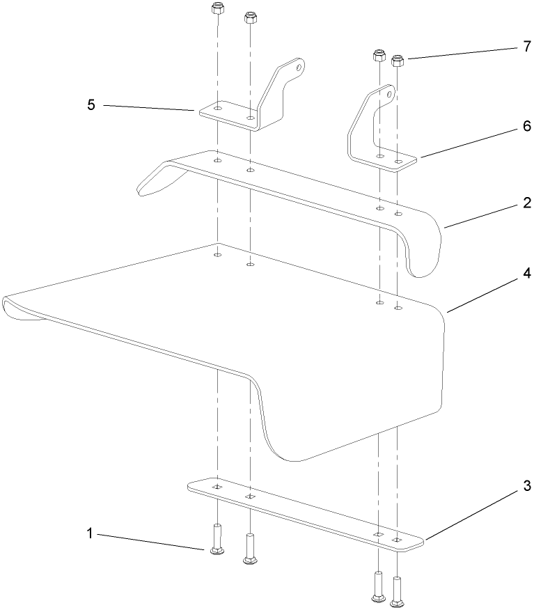 Deflector Assembly Diagram and Parts List for 30299TE (260000001-260999999)(2006) Toro Lawn Mower