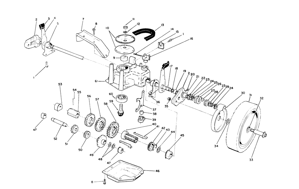 Gear Case Assembly (Continued) (Model 26620b-0900862 & Up, Model 26620bg-0901242 & Up) Diagram and Parts List for 26620BG 0009001 - 0999999 Toro Lawn Mower
