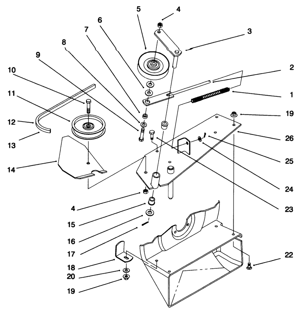Drive Components Assembly Diagram and Parts List for 79301 6900001 - 6999999 Toro Lawn Tractor Accessories