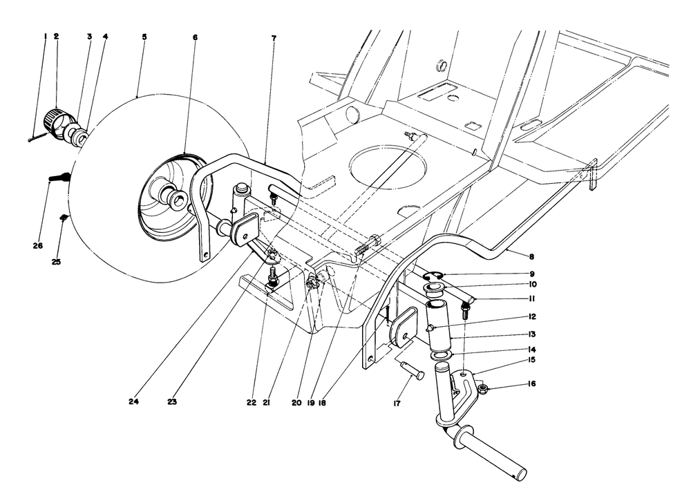 Front Axle Assembly Diagram and Parts List for 57356 0000001 - 0999999 Toro Lawn Tractor