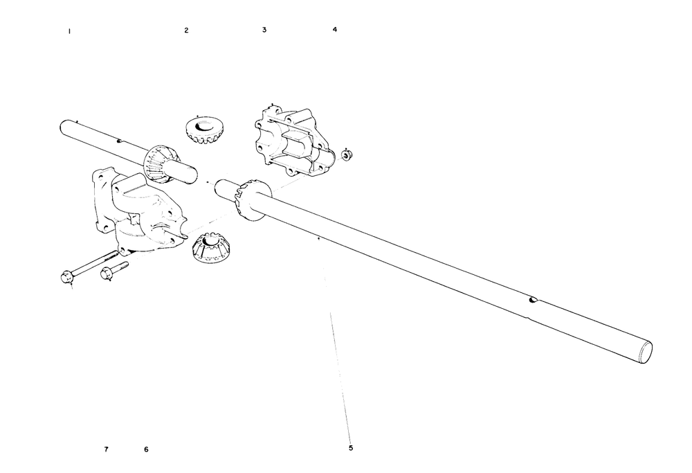 Differential Assembly Diagram and Parts List for 56000 2000001 - 2999999 Toro Lawn Tractor