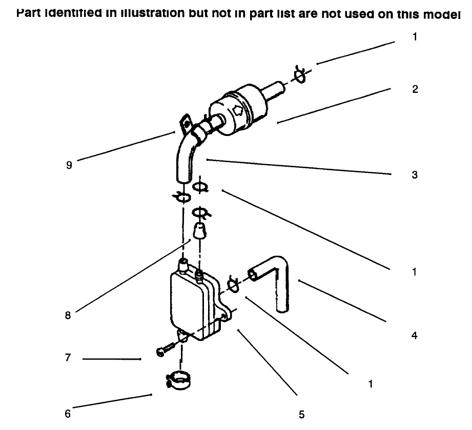 Fuel Filter & Pump Diagram and Parts List for 73502 6900001 - 6999999 Toro Lawn Tractor
