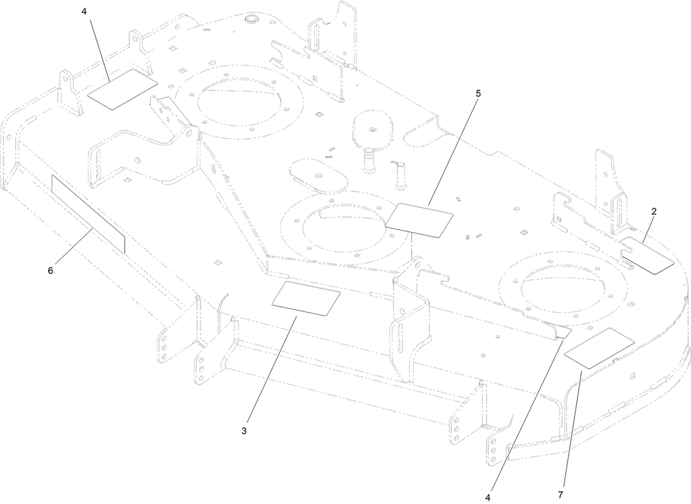 Deck Decal Assembly Diagram and Parts List for 74450 400000000-402099999 Toro Lawn Tractor