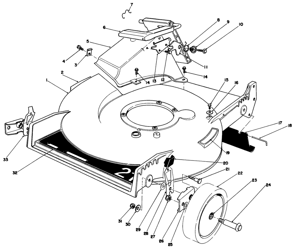 Housing Assembly Diagram and Parts List for 20584 6000001 - 6999999 Toro Lawn Mower