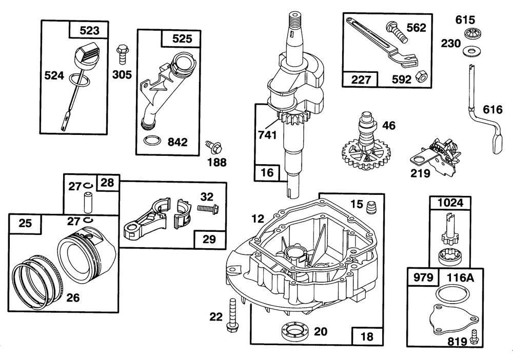 Engine Gts 150 Diagram and Parts List for 22145 5900001 - 5999999 Toro Lawn Mower