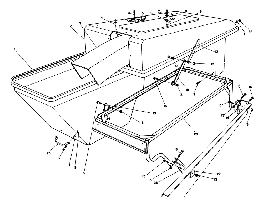 Grass Collection System Model No. 30751 (Optional) (Continued) Diagram and Parts List for 30754 60001 - 69999 Toro Lawn Tractor