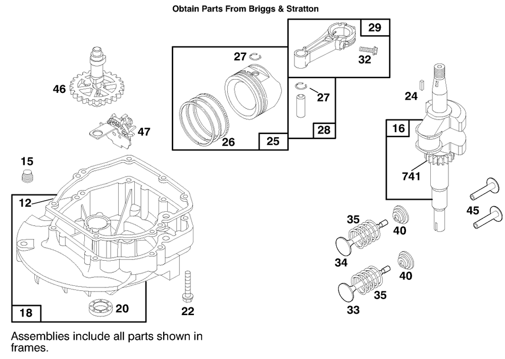 Engine Briggs & Stratton Model 12f802-0667-01 Diagram and Parts List for 20804 7900001 - 7999999 Toro Lawn Mower
