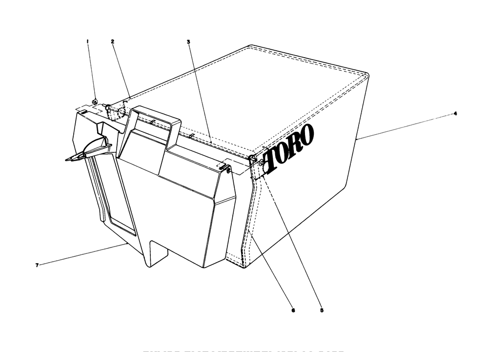 Grass Bag Assembly No. 11-0159 Diagram and Parts List for 20526 8000001 - 8999999 Toro Lawn Mower