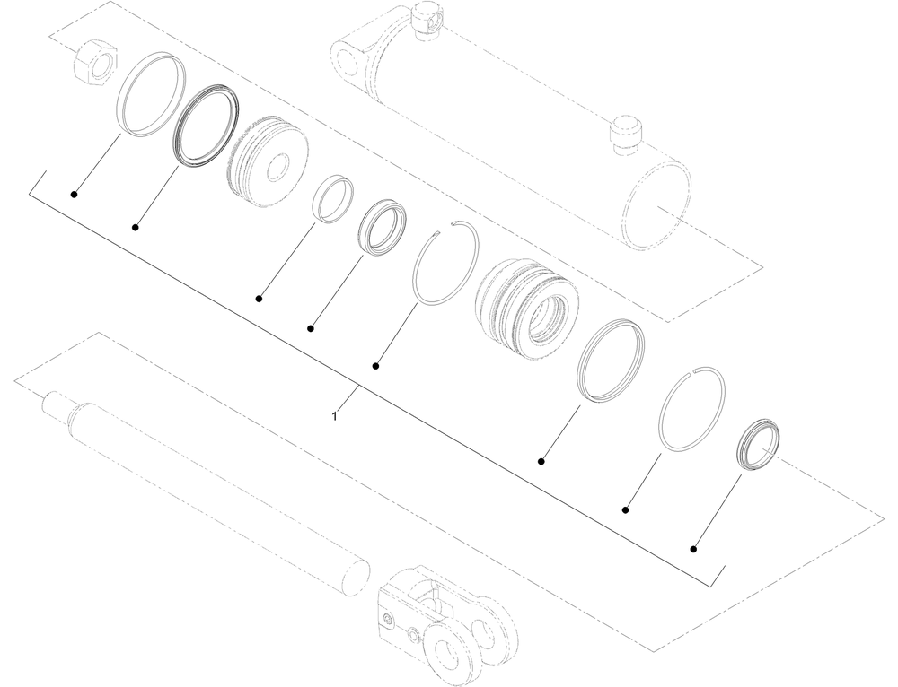 Hydraulic Cylinder Assembly No. 139-0778 Diagram and Parts List for 22324 407960000 - 409359999 Toro Lawn Tractor Accessories