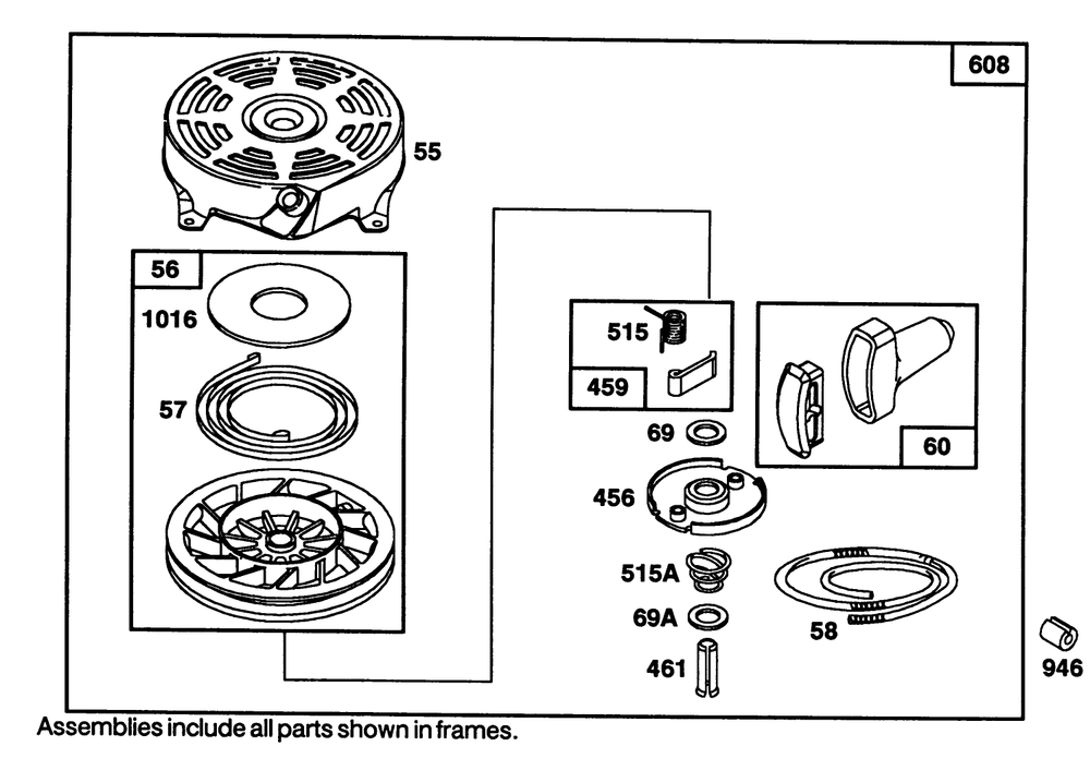 Engine Briggs & Stratton Model 122702-3171-01 Diagram and Parts List for 16401 39000001 - 39999999 Toro Lawn Mower
