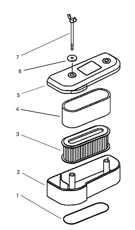Air Filter Assembly Diagram and Parts List for 30261TE (240000001-240999999)(2004) Toro Lawn Mower