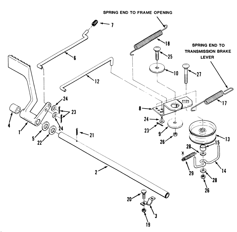 Brake & Idler Assembly (212-5) Diagram and Parts List for 32-12BEA3 1000001 - 1999999 Toro Lawn Tractor