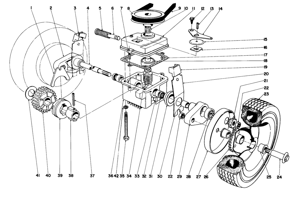 Gear Case Assembly Diagram and Parts List for 20311 8000001 - 8999999 Toro Lawn Mower