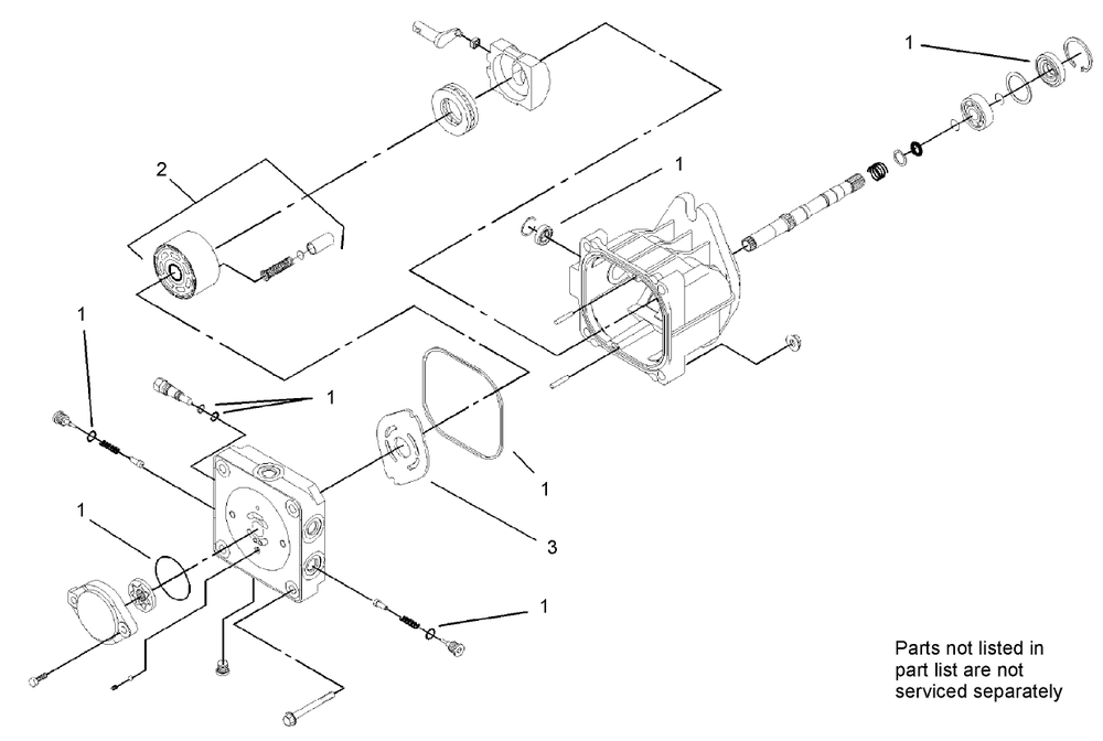 Hydraulic Pump Assembly No. 106-9590 And 106-9591 Diagram and Parts List for 22324 407960000 - 409359999 Toro Lawn Tractor Accessories
