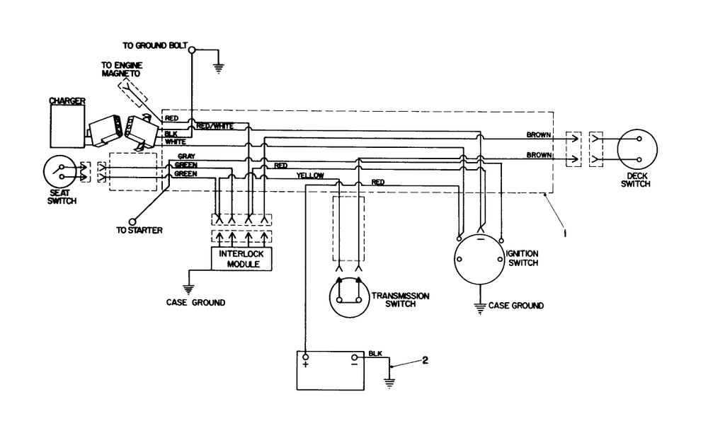 Electrical Schematic Diagram and Parts List for 56125 6000001 - 6999999 Toro Lawn Tractor