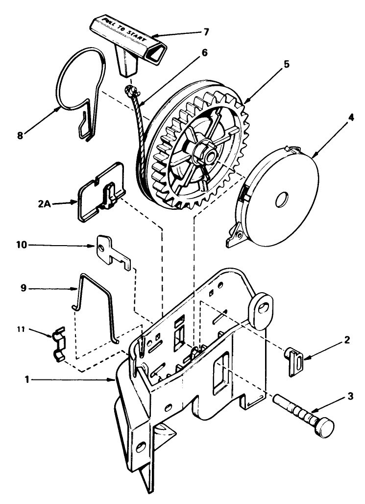 Rewind Starter No. 590531 Diagram and Parts List for 20810C 5000001 - 5999999 Toro Lawn Mower