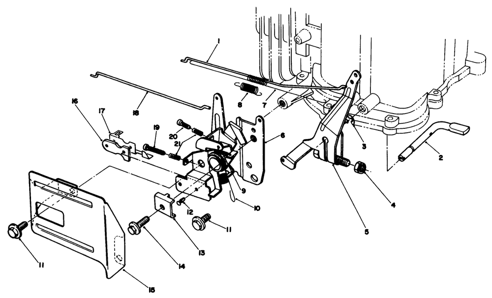 Governor Assembly Model No. Vmh7 Diagram and Parts List for 22510 8000001 - 8999999 Toro Lawn Mower